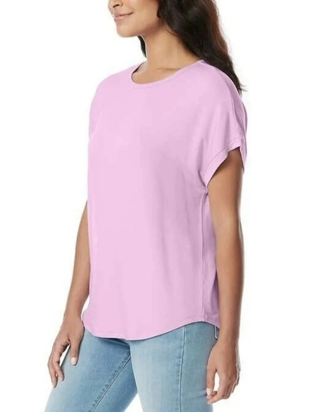 NWT Buffalo David Bitton Lavender Short Sleeve Crewneck Top Pastel Lilac Size S - Picture 2 of 7
